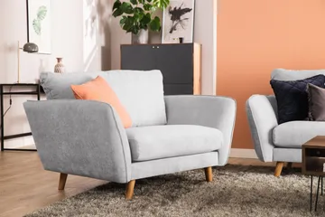 Trend Lyx 3-sits Vänstervänd L-formad Divansoffa i Tyg - Ljusgrå - Möbler - Soffa - Divansoffa & schäslongsoffa - 4 sits soffa med divan