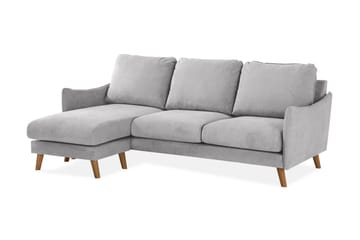 Trend Lyx 3-sits Vänstervänd L-formad Divansoffa i Tyg - Ljusgrå - Möbler - Soffa - Divansoffa & schäslongsoffa - 4 sits soffa med divan