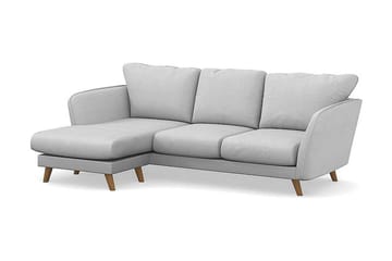 Trend Lyx 3-sits Vänstervänd L-formad Divansoffa i Tyg - Ljusgrå - Möbler - Soffa - Divansoffa & schäslongsoffa - 4 sits soffa med divan