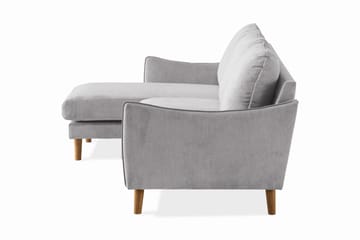 Trend Lyx 3-sits Vänstervänd L-formad Divansoffa i Tyg - Ljusgrå - Möbler - Soffa - Divansoffa & schäslongsoffa - 4 sits soffa med divan