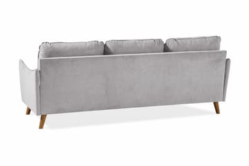 Trend Lyx 3-sits Vänstervänd L-formad Divansoffa i Tyg - Ljusgrå - Möbler - Soffa - Divansoffa & schäslongsoffa - 4 sits soffa med divan