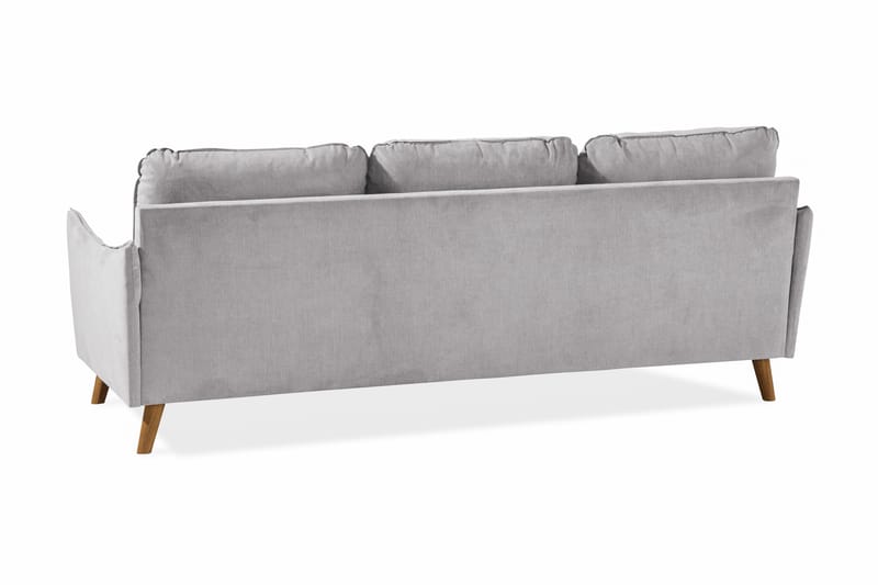Trend Lyx 3-sits Vänstervänd L-formad Divansoffa i Tyg - Ljusgrå - Möbler - Soffa - Divansoffa & schäslongsoffa - 4 sits soffa med divan