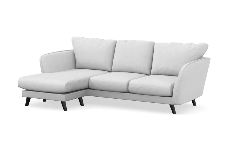 Trend Lyx 3-sits Vänstervänd L-formad Divansoffa i Tyg - Ljusgrå - Möbler - Soffa - Divansoffa & schäslongsoffa - 4 sits soffa med divan