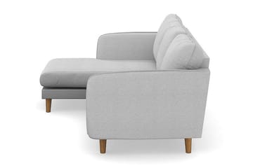 Trend Lyx 3-sits Vänstervänd L-formad Divansoffa i Tyg - Ljusgrå - Möbler - Soffa - Divansoffa & schäslongsoffa - 4 sits soffa med divan