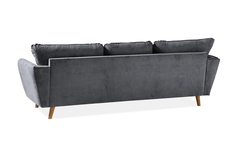 Trend Lyx 3-sits Vänstervänd L-formad Divansoffa i Tyg - Mörkgrå - Möbler - Soffa - Divansoffa & schäslongsoffa - 4 sits soffa med divan