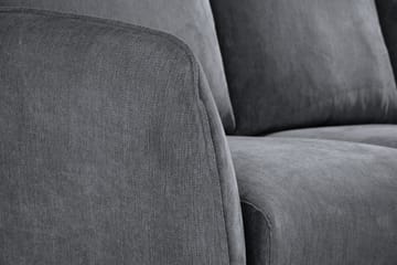 Trend Lyx 3-sits Vänstervänd L-formad Divansoffa i Tyg - Mörkgrå - Möbler - Soffa - Divansoffa & schäslongsoffa - 4 sits soffa med divan