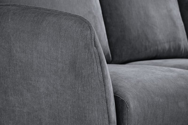 Trend Lyx 3-sits Vänstervänd L-formad Divansoffa i Tyg - Mörkgrå - Möbler - Soffa - Divansoffa & schäslongsoffa - 4 sits soffa med divan