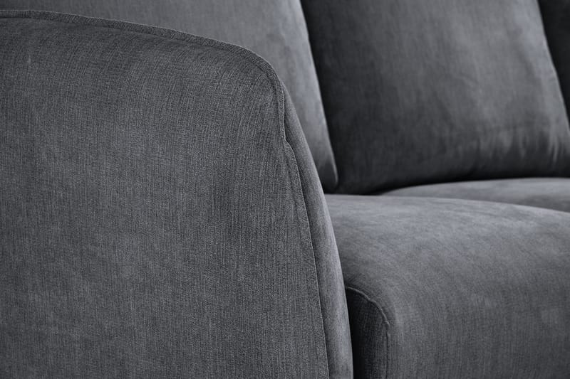 Trend Lyx 3-sits Vänstervänd L-formad Divansoffa i Tyg - Mörkgrå - Möbler - Soffa - Divansoffa & schäslongsoffa - 4 sits soffa med divan