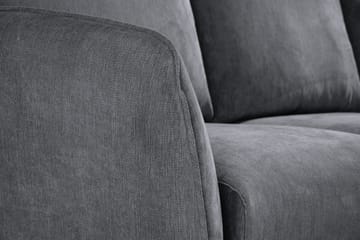 Trend Lyx 3-sits Vänstervänd L-formad Divansoffa i Tyg - Mörkgrå - Möbler - Soffa - Divansoffa & schäslongsoffa - 4 sits soffa med divan