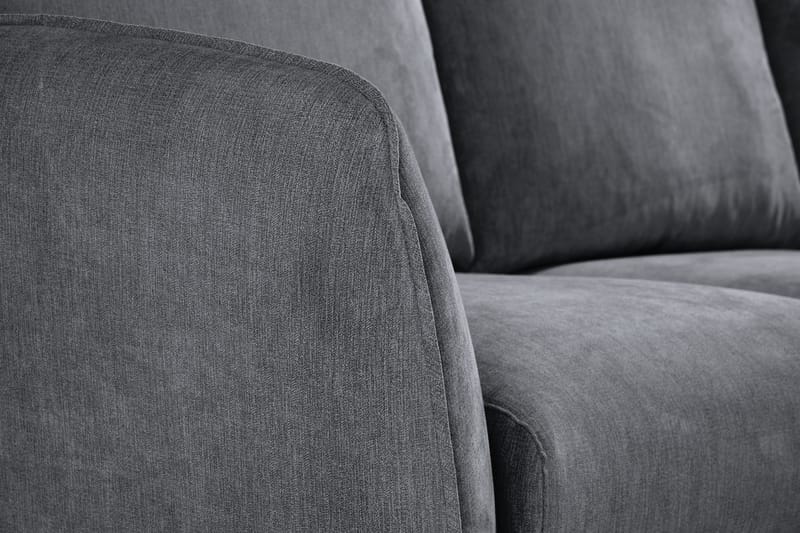 Trend Lyx 3-sits Vänstervänd L-formad Divansoffa i Tyg - Mörkgrå - Möbler - Soffa - Divansoffa & schäslongsoffa - 4 sits soffa med divan