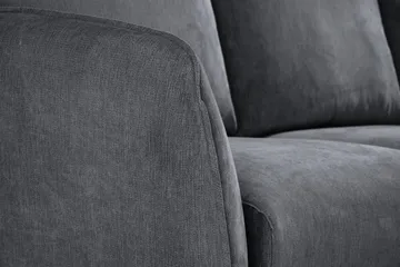 Trend Lyx 3-sits Vänstervänd L-formad Divansoffa i Tyg - Mörkgrå - Möbler - Soffa - Divansoffa & schäslongsoffa - 4 sits soffa med divan