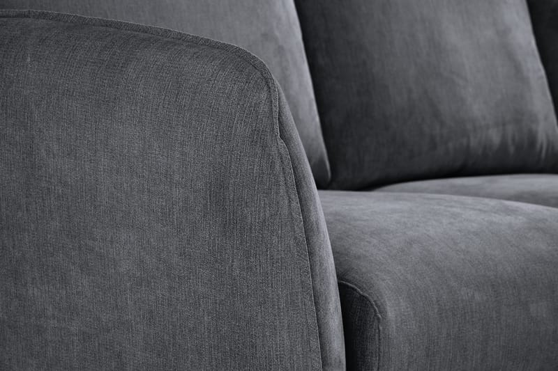 Trend Lyx 3-sits Vänstervänd L-formad Divansoffa i Tyg - Mörkgrå - Möbler - Soffa - Divansoffa & schäslongsoffa - 4 sits soffa med divan