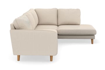 Trend Lyx 4-sits Högervänd L-formad Schäslongsoffa i Manchester - Beige - Möbler - Soffa - Divansoffa & schäslongsoffa - 4 sits soffa med divan