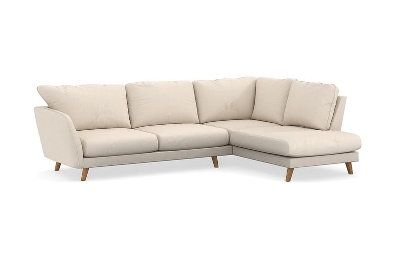 Trend Lyx 4-sits Högervänd L-formad Schäslongsoffa i Manchester - Beige - Möbler - Soffa - Divansoffa & schäslongsoffa - 4 sits soffa med divan