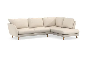Trend Lyx 4-sits Högervänd L-formad Schäslongsoffa i Manchester - Beige - Möbler - Soffa - Divansoffa & schäslongsoffa - 4 sits soffa med divan
