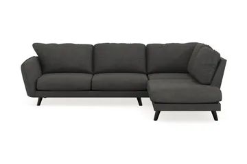 Trend Lyx 4-sits Högervänd L-formad Schäslongsoffa i Manchester - Mörkgrå - Möbler - Soffa - Divansoffa & schäslongsoffa - 4 sits soffa med divan