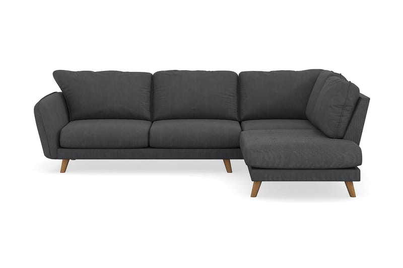 Trend Lyx 4-sits Högervänd L-formad Schäslongsoffa i Manchester - Mörkgrå - Möbler - Soffa - Divansoffa & schäslongsoffa - 4 sits soffa med divan