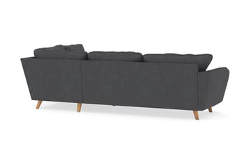 Trend Lyx 4-sits Högervänd L-formad Schäslongsoffa i Manchester - Mörkgrå - Möbler - Soffa - Divansoffa & schäslongsoffa - 4 sits soffa med divan