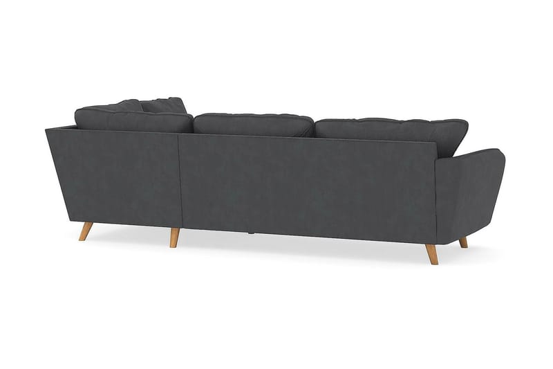 Trend Lyx 4-sits Högervänd L-formad Schäslongsoffa i Manchester - Mörkgrå - Möbler - Soffa - Divansoffa & schäslongsoffa - 4 sits soffa med divan