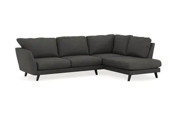 Trend Lyx 4-sits Högervänd L-formad Schäslongsoffa i Manchester - Mörkgrå - Möbler - Soffa - Divansoffa & schäslongsoffa - 4 sits soffa med divan