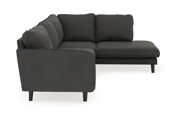 Trend Lyx 4-sits Högervänd L-formad Schäslongsoffa i Manchester - Mörkgrå - Möbler - Soffa - Divansoffa & schäslongsoffa - 4 sits soffa med divan
