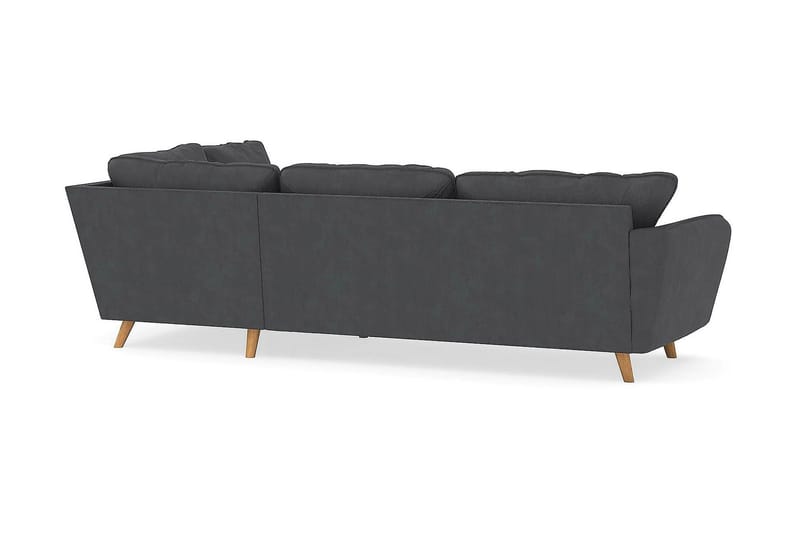 Trend Lyx 4-sits Högervänd L-formad Schäslongsoffa i Manchester - Mörkgrå - Möbler - Soffa - Divansoffa & schäslongsoffa - 4 sits soffa med divan