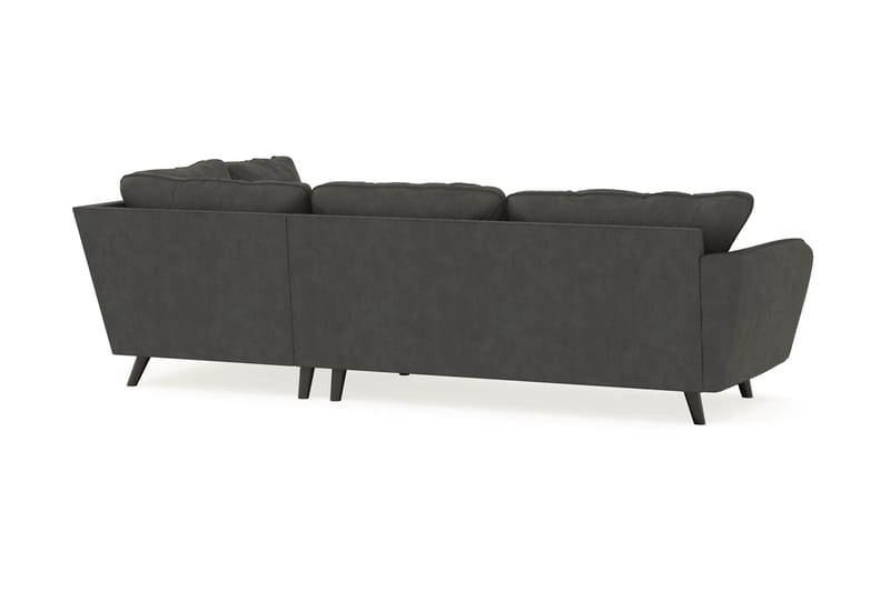 Trend Lyx 4-sits Högervänd L-formad Schäslongsoffa i Manchester - Mörkgrå - Möbler - Soffa - Divansoffa & schäslongsoffa - 4 sits soffa med divan
