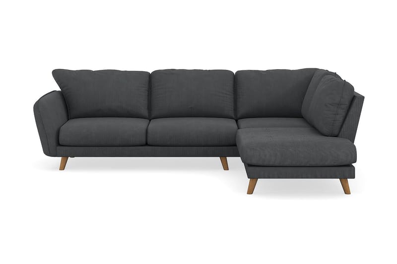 Trend Lyx 4-sits Högervänd L-formad Schäslongsoffa i Manchester - Mörkgrå - Möbler - Soffa - Divansoffa & schäslongsoffa - 4 sits soffa med divan