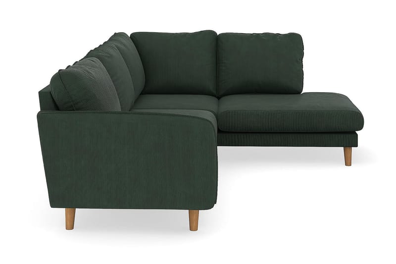 Trend Lyx 4-sits Högervänd L-formad Schäslongsoffa i Manchester - Mörkgrön - Möbler - Soffa - Divansoffa & schäslongsoffa - 4 sits soffa med divan