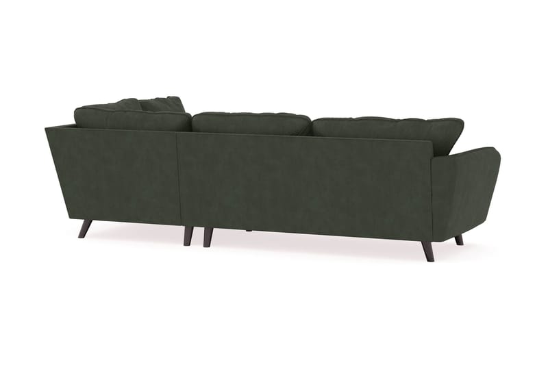Trend Lyx 4-sits Högervänd L-formad Schäslongsoffa i Manchester - Mörkgrön - Möbler - Soffa - Divansoffa & schäslongsoffa - 4 sits soffa med divan