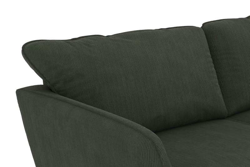 Trend Lyx 4-sits Högervänd L-formad Schäslongsoffa i Manchester - Mörkgrön - Möbler - Soffa - Divansoffa & schäslongsoffa - 4 sits soffa med divan
