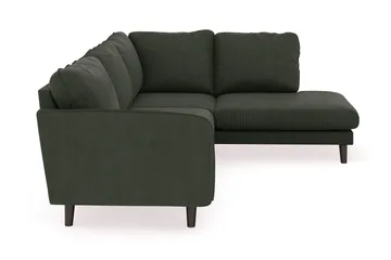 Trend Lyx 4-sits Högervänd L-formad Schäslongsoffa i Manchester - Mörkgrön - Möbler - Soffa - Divansoffa & schäslongsoffa - 4 sits soffa med divan