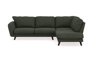 Trend Lyx 4-sits Högervänd L-formad Schäslongsoffa i Manchester - Mörkgrön - Möbler - Soffa - Divansoffa & schäslongsoffa - 4 sits soffa med divan