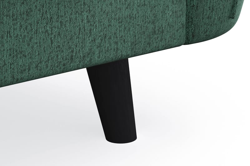 Trend Lyx 4-sits Högervänd L-formad Schäslongsoffa i Sammet - Mörkgrön - Möbler - Soffa - Divansoffa & schäslongsoffa - 4 sits soffa med divan