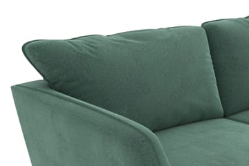 Trend Lyx 4-sits Högervänd L-formad Schäslongsoffa i Sammet - Mörkgrön - Möbler - Soffa - Divansoffa & schäslongsoffa - 4 sits soffa med divan