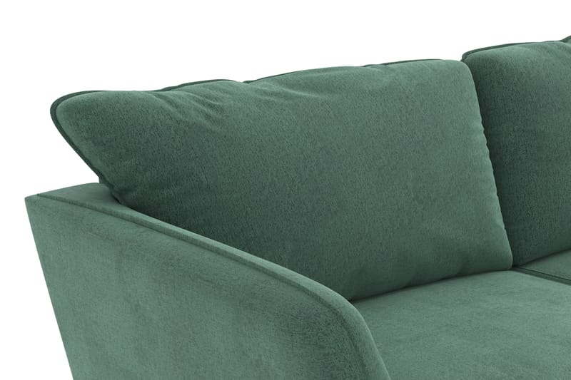 Trend Lyx 4-sits Högervänd L-formad Schäslongsoffa i Sammet - Mörkgrön - Möbler - Soffa - Divansoffa & schäslongsoffa - 4 sits soffa med divan