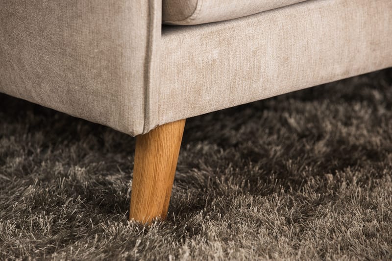 Trend Lyx 4-sits Högervänd L-formad Schäslongsoffa i Tyg - Beige - Möbler - Soffa - Divansoffa & schäslongsoffa - 4 sits soffa med divan