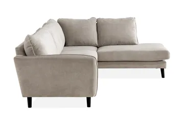 Trend Lyx 4-sits Högervänd L-formad Schäslongsoffa i Tyg - Beige - Möbler - Soffa - Divansoffa & schäslongsoffa - 4 sits soffa med divan