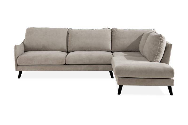 Trend Lyx 4-sits Högervänd L-formad Schäslongsoffa i Tyg - Beige - Möbler - Soffa - Divansoffa & schäslongsoffa - 4 sits soffa med divan