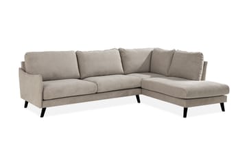 Trend Lyx 4-sits Högervänd L-formad Schäslongsoffa i Tyg - Beige - Möbler - Soffa - Divansoffa & schäslongsoffa - 4 sits soffa med divan