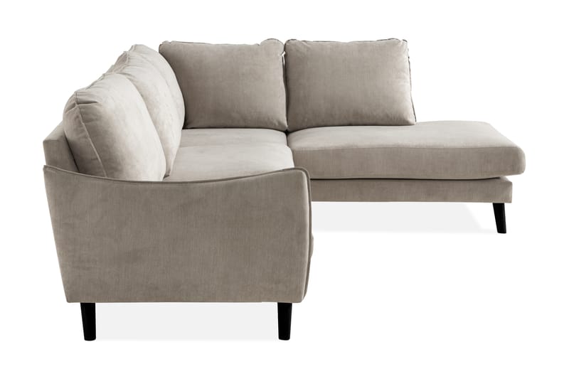 Trend Lyx 4-sits Högervänd L-formad Schäslongsoffa i Tyg - Beige - Möbler - Soffa - Divansoffa & schäslongsoffa - 4 sits soffa med divan