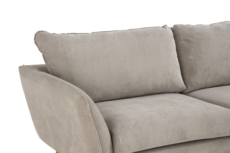 Trend Lyx 4-sits Högervänd L-formad Schäslongsoffa i Tyg - Beige - Möbler - Soffa - Divansoffa & schäslongsoffa - 4 sits soffa med divan