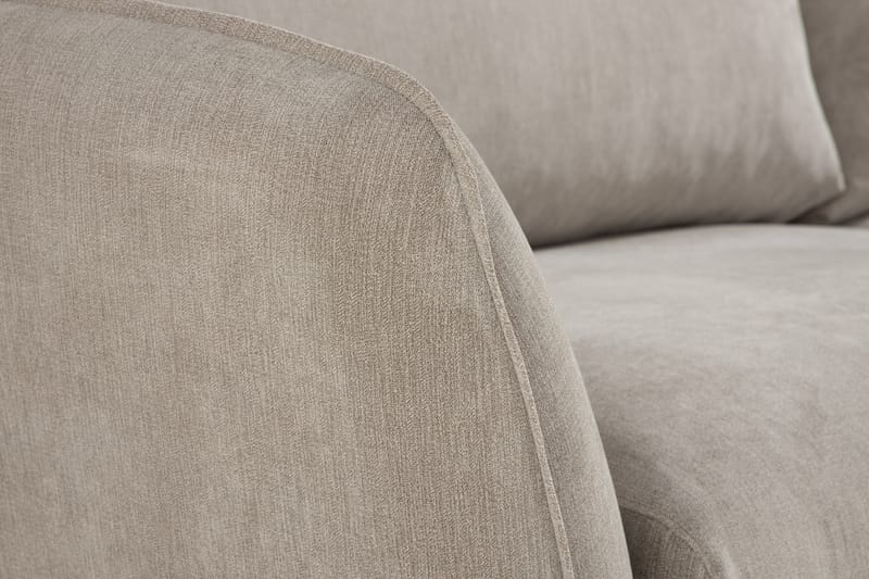 Trend Lyx 4-sits Högervänd L-formad Schäslongsoffa i Tyg - Beige - Möbler - Soffa - Divansoffa & schäslongsoffa - 4 sits soffa med divan