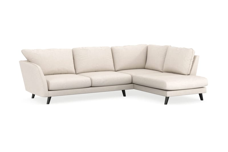Trend Lyx 4-sits Högervänd L-formad Schäslongsoffa i Tyg - Beige - Möbler - Soffa - Divansoffa & schäslongsoffa - 4 sits soffa med divan