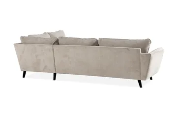 Trend Lyx 4-sits Högervänd L-formad Schäslongsoffa i Tyg - Beige - Möbler - Soffa - Divansoffa & schäslongsoffa - 4 sits soffa med divan