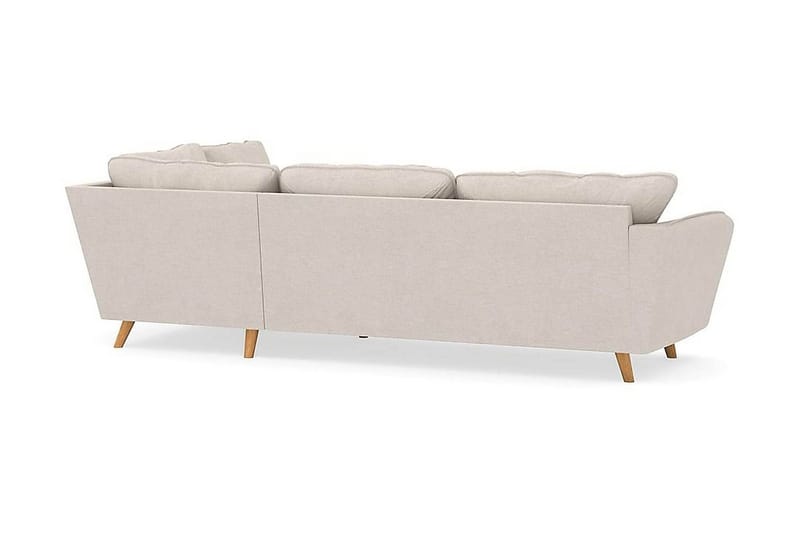 Trend Lyx 4-sits Högervänd L-formad Schäslongsoffa i Tyg - Beige - Möbler - Soffa - Divansoffa & schäslongsoffa - 4 sits soffa med divan