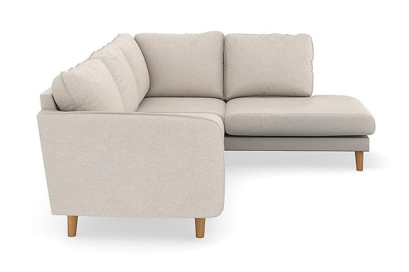 Trend Lyx 4-sits Högervänd L-formad Schäslongsoffa i Tyg - Beige - Möbler - Soffa - Divansoffa & schäslongsoffa - 4 sits soffa med divan