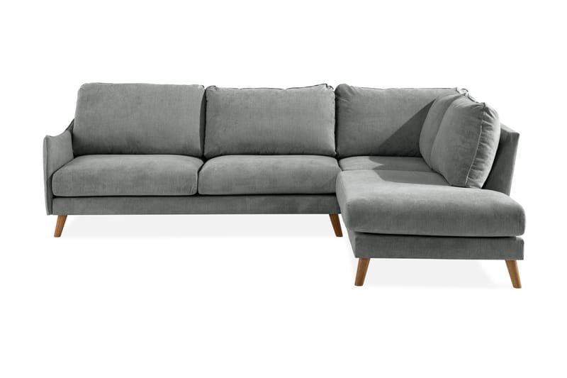 Trend Lyx 4-sits H�ögervänd L-formad Schäslongsoffa i Tyg - Grå - Möbler - Soffa - Divansoffa & schäslongsoffa - 4 sits soffa med divan