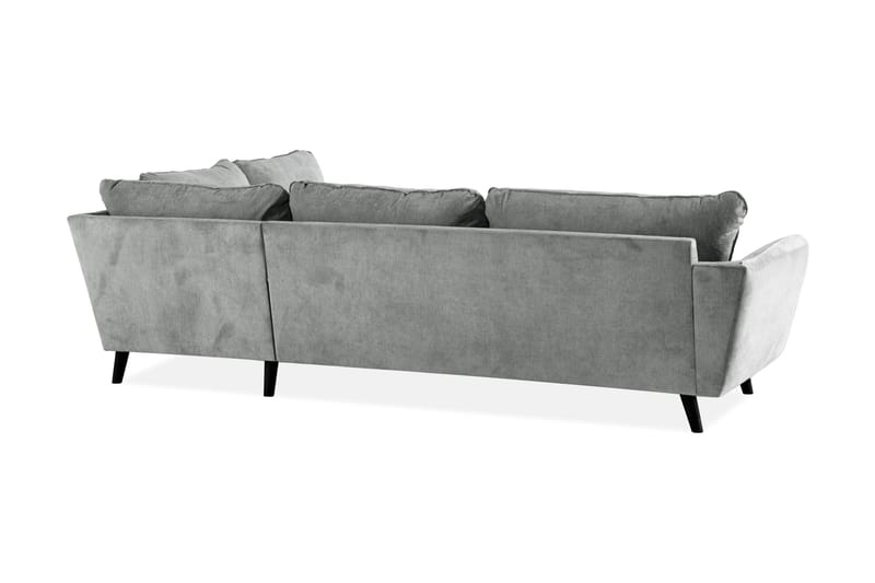Trend Lyx 4-sits Högervänd L-formad Schäslongsoffa i Tyg - Grå - Möbler - Soffa - Divansoffa & schäslongsoffa - 4 sits soffa med divan