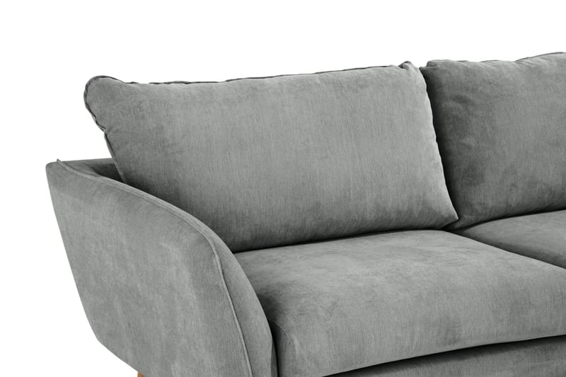 Trend Lyx 4-sits Högervänd L-formad Schäslongsoffa i Tyg - Grå - Möbler - Soffa - Divansoffa & schäslongsoffa - 4 sits soffa med divan